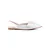 Women's satin ballerinas with a bow in white Shelovet