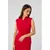 S360 Dress with a subtle neckline and overlap - red