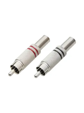 1031# RCA metal plug (black+red)