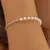 Elegant steel bracelet with chunky pearls SHK67