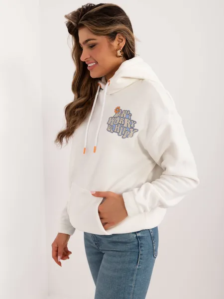 Women's ecru Kangaroo sweatshirt