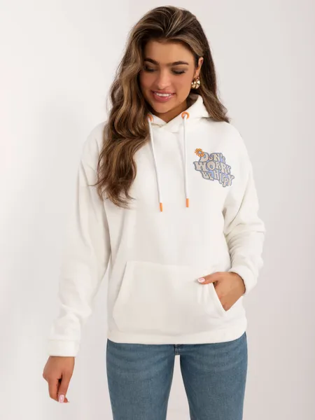 Women's ecru Kangaroo sweatshirt