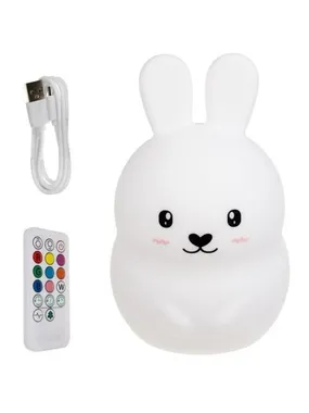 RGB night lamp with remote control - rabbit