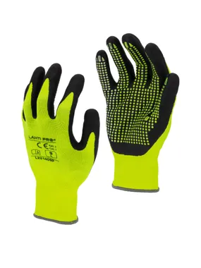 Nitrogen gloves. yellow-black. l221407p, card, "7", ce, lahti