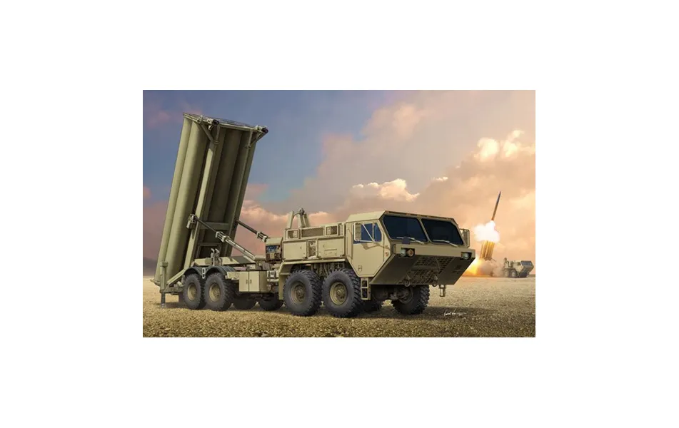 Plastic model High Altitude Area Defense Terminal (THAAD)