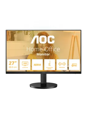 AOC U27B3AF datora monitors 68,6 cm (27") 3840 x 2160 pikseļi 4K Ultra HD LED melns