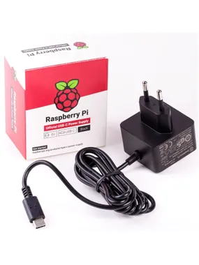 Official Black Raspberry Pi 5.1V/3A PSU, power supply