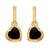 Jac Jossa Soul Gold Plated Diamond and Onyx Dangle Earrings DE789