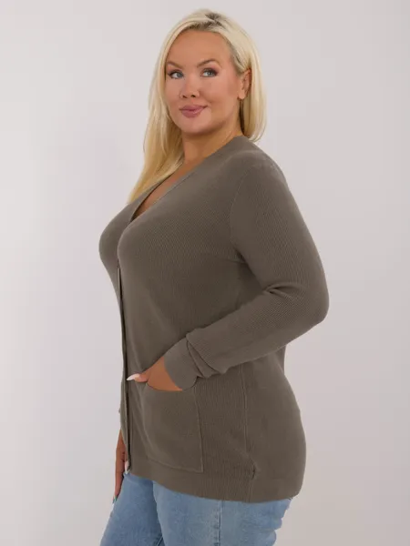 Women's khaki Plus size sweater