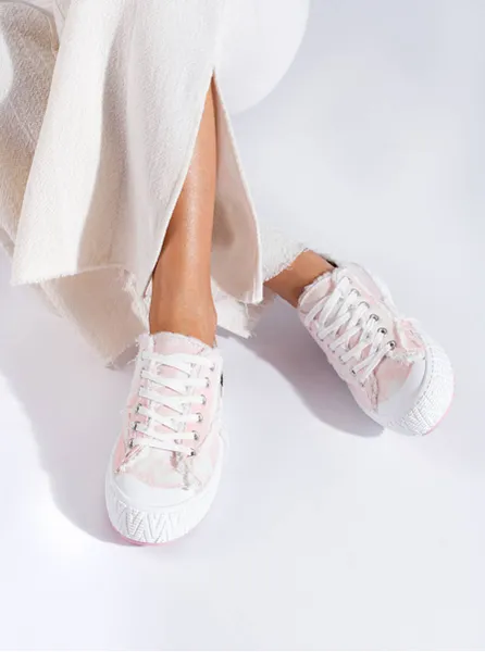 Shelovet pink platform sneakers