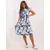 Women's cobalt blue dress with print