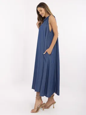 Women's dark blue denim dress