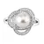 Laguna silver ring with real natural white pearl LPS0044W