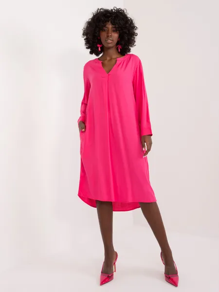 Women's Fuchsia Casual Dress