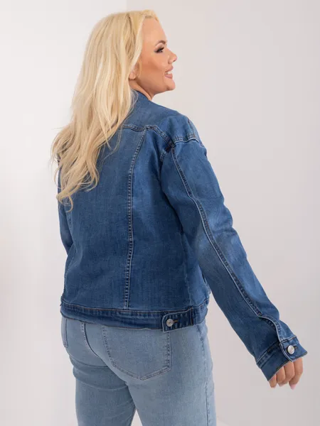 Women's blue plus size jacket