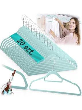 Velor clothes hangers 20pcs MS-859 Massido