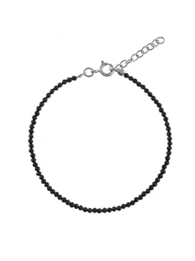 Black spinel bead bracelet AJKNR010