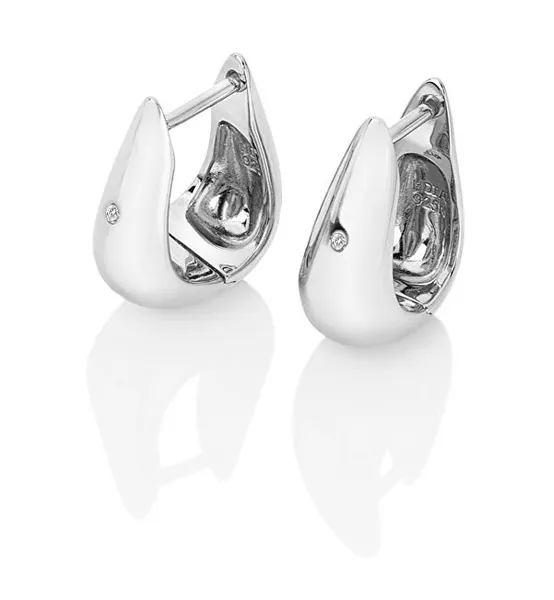 Huggies timeless silver earrings with diamonds DE793