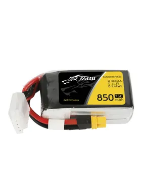 Tattu 850mAh 11.1V 75C 3S1P battery XT30 connector