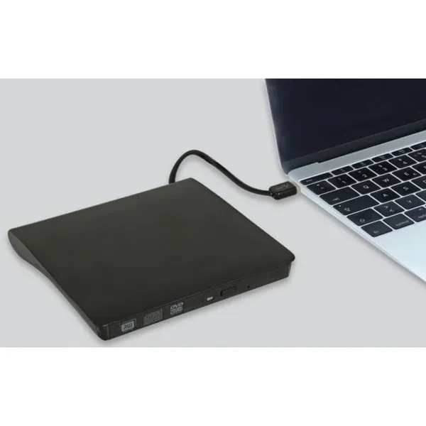 External enclosure for 5.25″ Ultra Slim SATA drives 9.5 mm to USB Type-A connector, drive enclosure