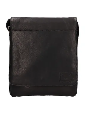 Men's leather crossbody bag 290603 BLK