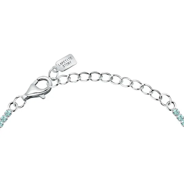 Silver tennis bracelet with light blue zircons Silver LPS05AWV35