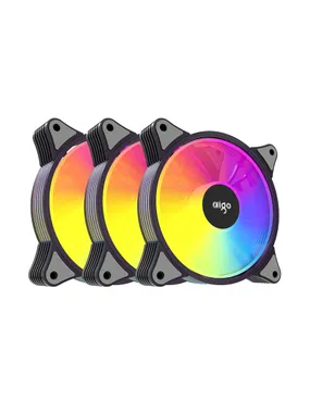 Aigo AR12 ARGB Computer Fan set 3in1 120x120 (black)