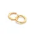 Minimalist gold-plated hoop earrings with diamonds Jac Jossa Soul DE726