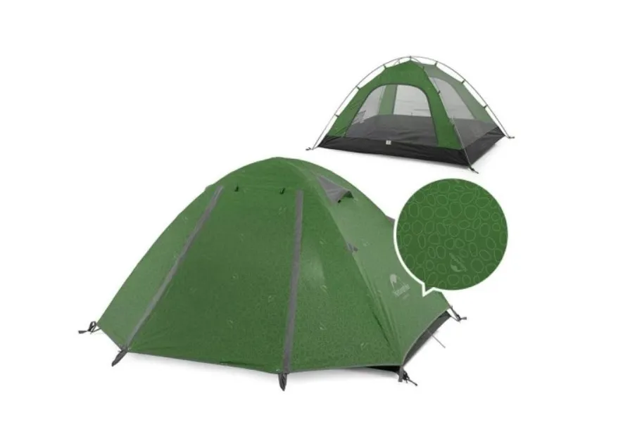 Telts NATUREHIKE P-SERIES 4 UV NH18Z044-P FOREST GREEN Green