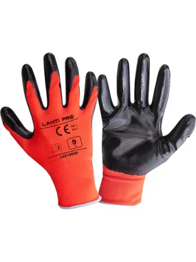 Nitrogen gloves. red-black l221910p, 12 pairs, "10", ce, lahti