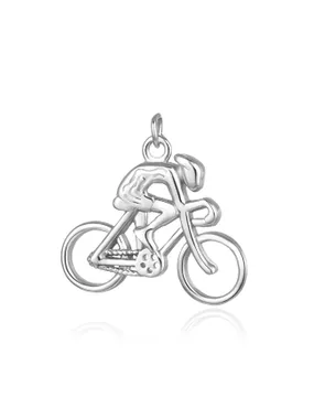 Silver pendant Cyclist AGH733M