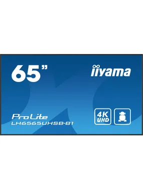 iiyama ProLite Digital signage plakans panelis 163,8 cm (64,5") LCD Wi-Fi 500 cd/m² 4K Ultra HD melns Iebūvēts procesors Android 11 24/7