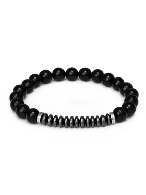 Onyx and hematite bead bracelet MINK145/20