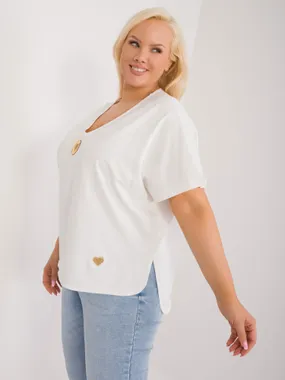 Women's ecru Plus size blouse