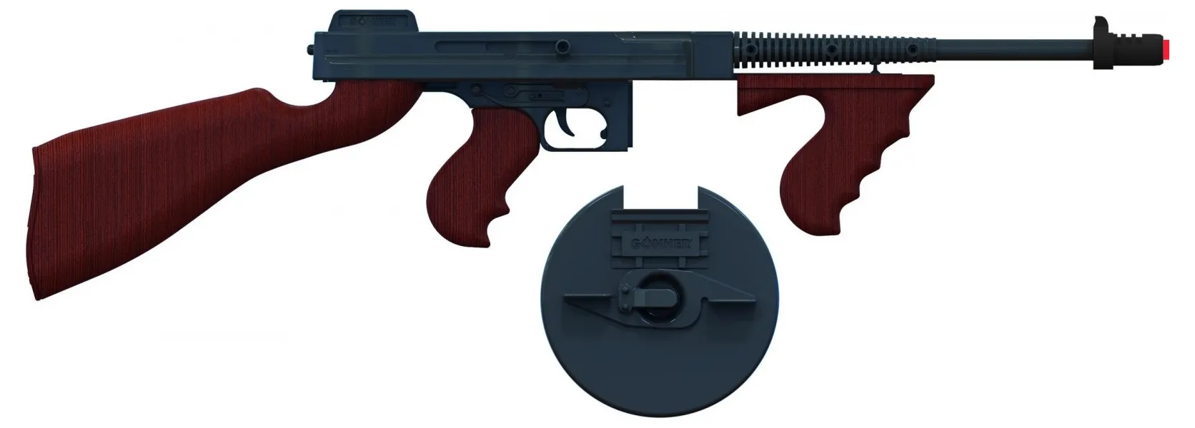 Metal gangster pistol 8 rounds (Gonher )