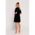 M788 A-line dress with pockets - black