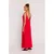 M791 Maxi dress with a deep neckline on the back - red