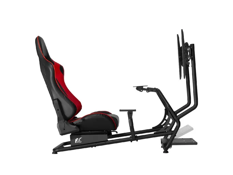 Stand with seat for racing steering wheel