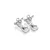 Romantic silver earrings with diamonds Trio DE704