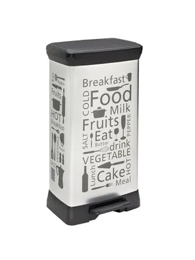 Metal waste bin. with pedal Curver Kitchen silver