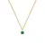 Fine Gold Plated Necklace with Green Agate and Diamond Gemstones DN197