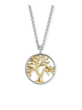 Silver bicolor necklace Tree of Life ERN-LILTREE-BIG (chain, pendant)