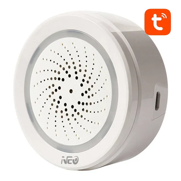 Smart Alarm Siren WiFi NEO NAS-AB02WT with Humidity Temperature Sensor TUYA