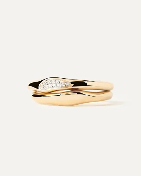 ONDA ESSENTIALS GOLD PLAN RING SET AN01-C21