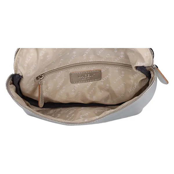 Women's leather waist bag BLC-24-2767 SILVER