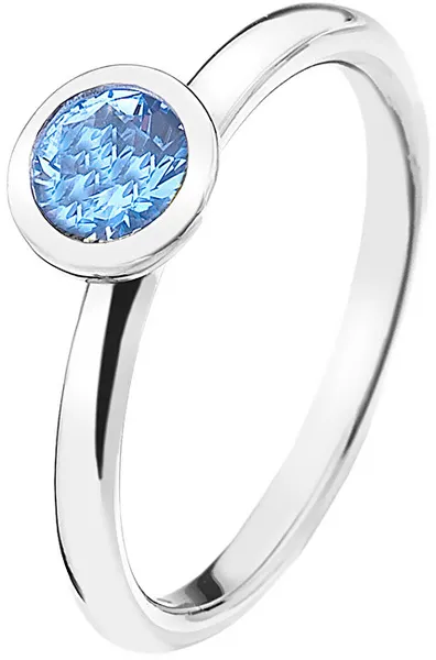 Silver ring Emozioni Scintilla Blue Peace ER022