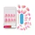 Adhesive nails Salon Acrylic French Color - Squared 28 pcs