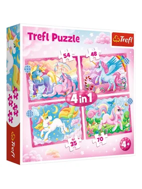 Puzzle 4w1 Unicorns and magic