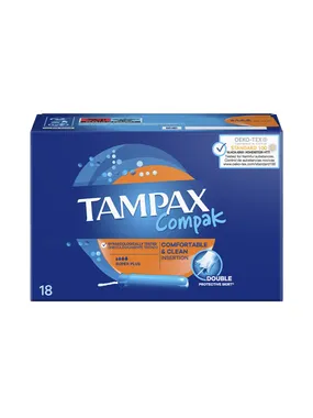 TAMPAX COMPAK tampón super plus 18 u