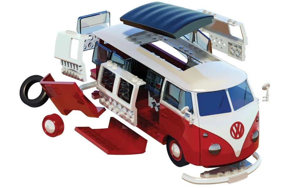 Plastic model QUICKBUILD VW Camper Van red